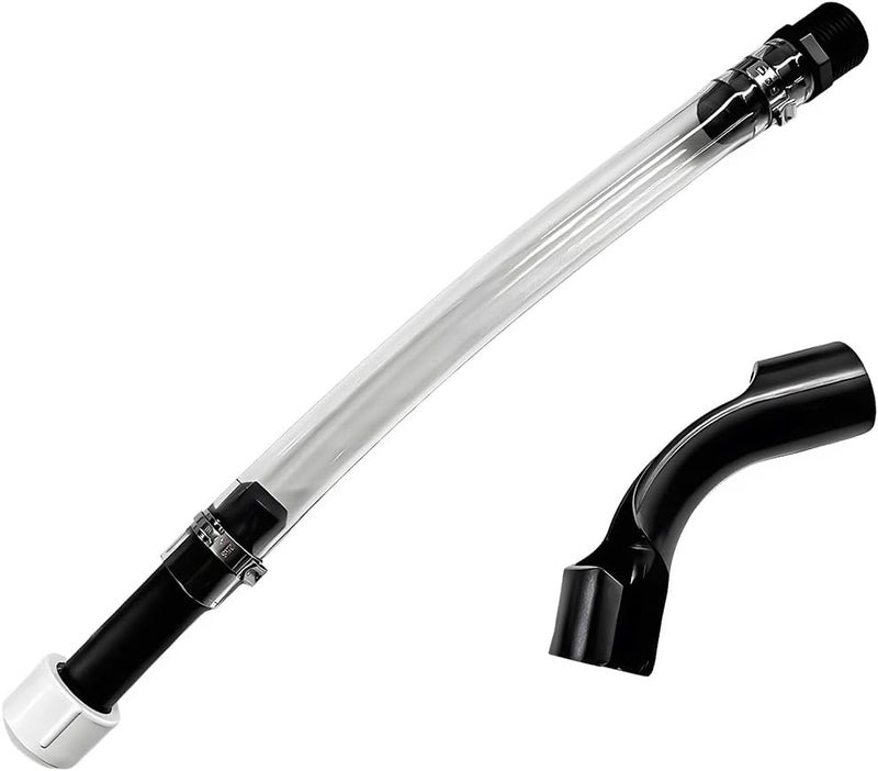 ZNDAW Racing Fuel Jug Hose with Bender, 14" Transparent Gas Can Fuel Filler Hose 3044 Replacement Kit, Quick Fill Spout Flexible Racing Fuels Jug Hoses Bender for 5 Gallon Gas Tank - Image 1
